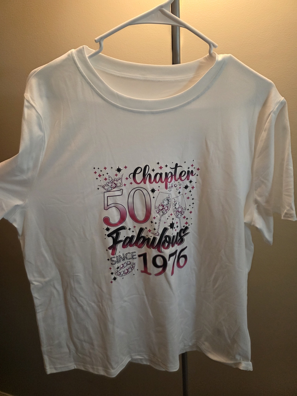 White "Chapter 50 Fabulous 1976" Graphic Kids Tee